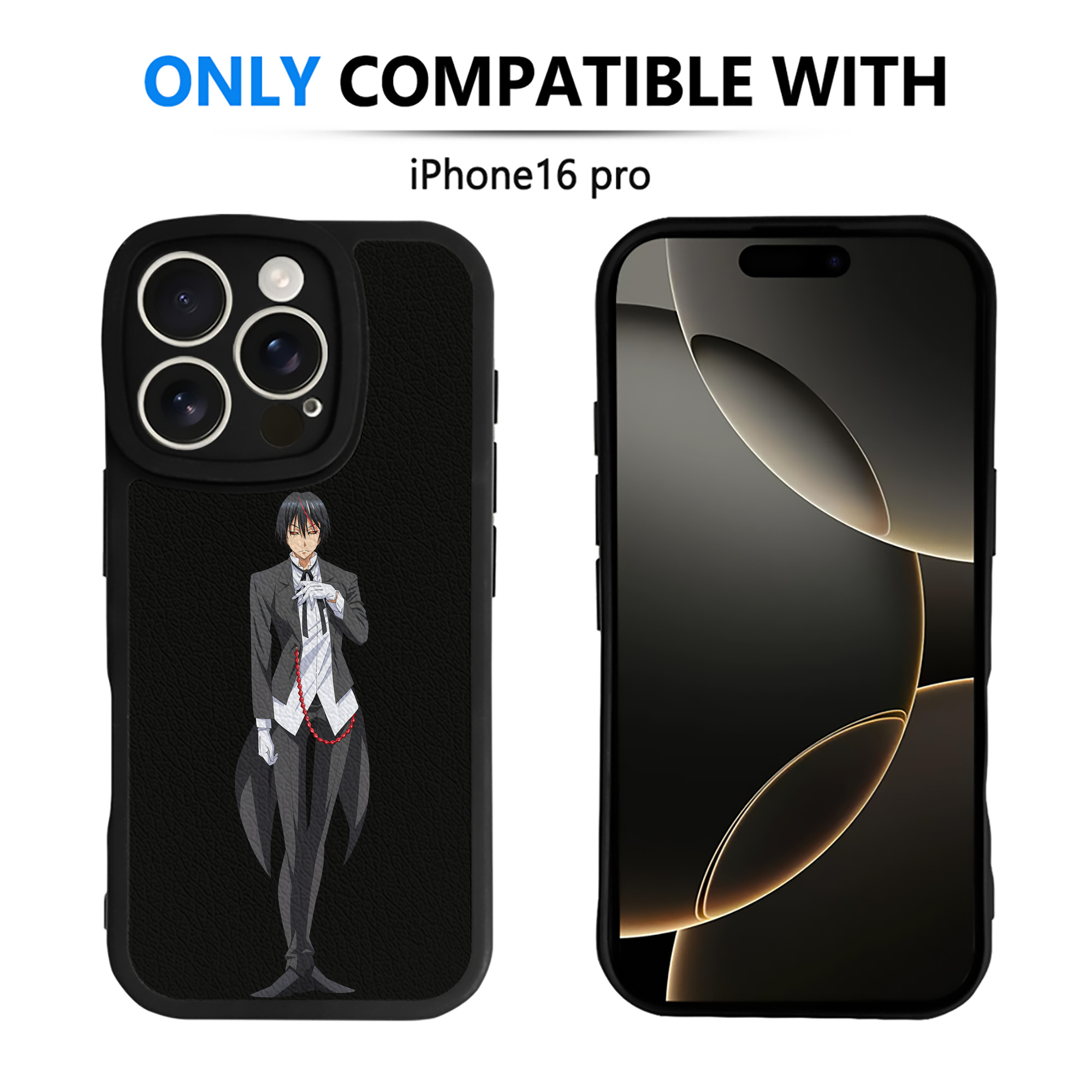 （画像用） 転スラ Regarding Reincarnated to Slime 【iPhone 16シリーズ対応】シリコンスマホケース（レザー調） 材質：シリコン